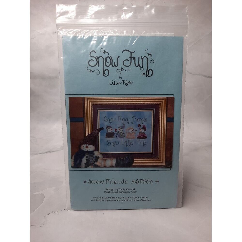 Snow Fun By Little River Cross Stitch Pattern Snow Friends #SF503